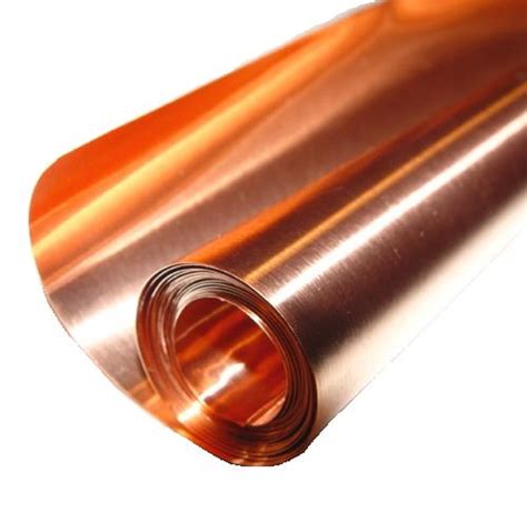 rolls of copper sheeting